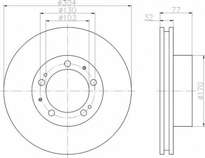 HELLA PAGID 8dd355101541 -  Тормозной диск